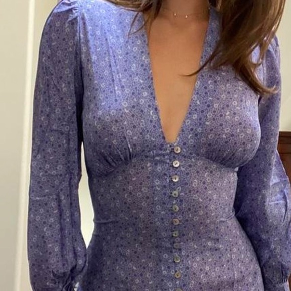 Réalisation Par Vivienne Dress Purple Haze Floral Silk Small - Picture 3 of 13